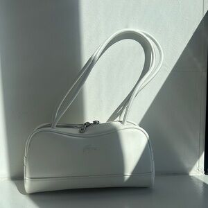 LACOSTE LORA BAG WOMEN WHITE MINI BOWLING